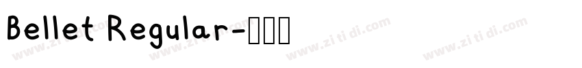 Bellet Regular字体转换